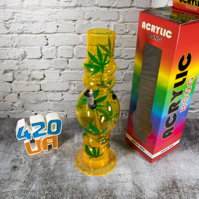 Бонг для куріння 32см Water Bomb Жовтий
