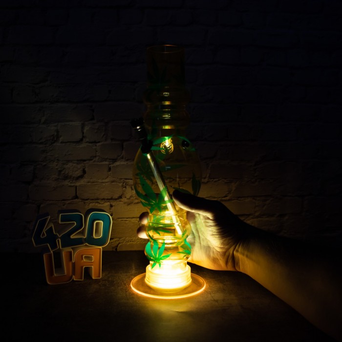 Бонг для куріння 32см Water Bomb Жовтий