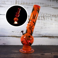 Акриловый оранжевый бонг с подсветкой высотой 32 см для курения травы