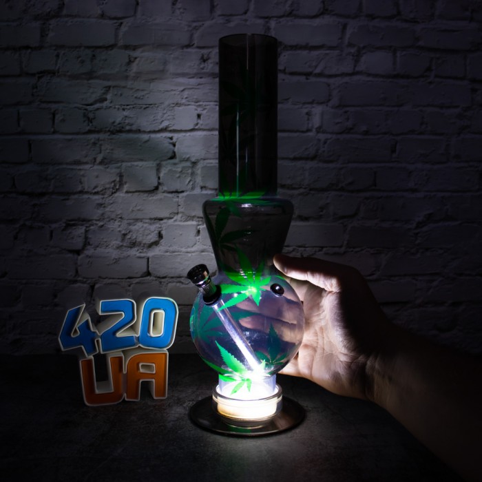 Бонг акриловий 32см Party Led Black
