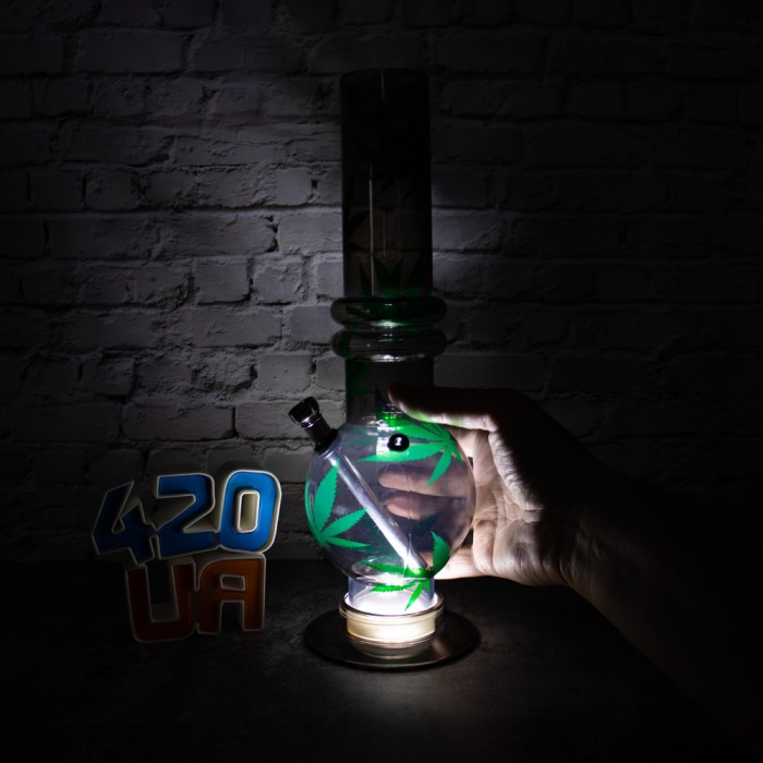 Бонг для куріння 32 см Glow Чорний