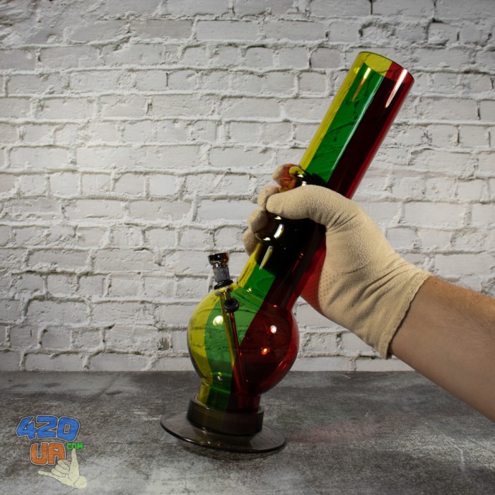 Великий акриловий курильний Бонг Happy Rasta