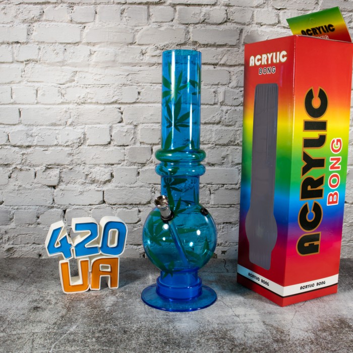 Бонг з лід підсвічуванням 32 см Glow синій
