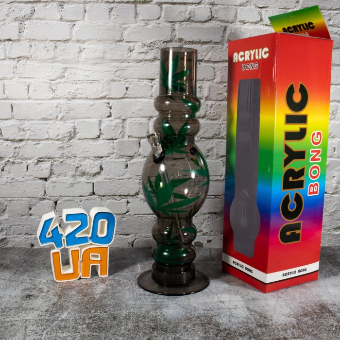 Чорний курильний бонг 32см Water Bomb