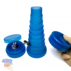 Портативний складний акриловий бонг Турист синій для куріння трави