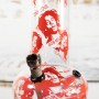 Прозрачный 53 см акриловый бонг Bob Marley