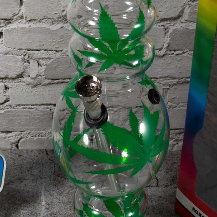 Прозорий курильний бонг 32см Led Water Bomb