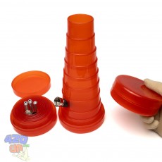 Телескопічний водний бонг Турист помаранчевий для куріння медичних трав