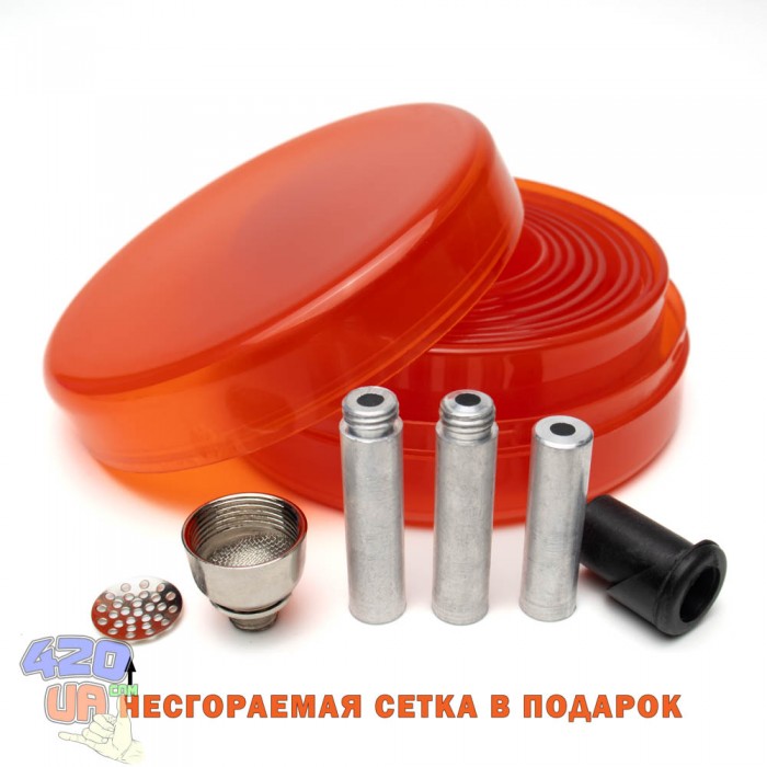 Телескопический акриловый бонг Турист оранжевый для курения