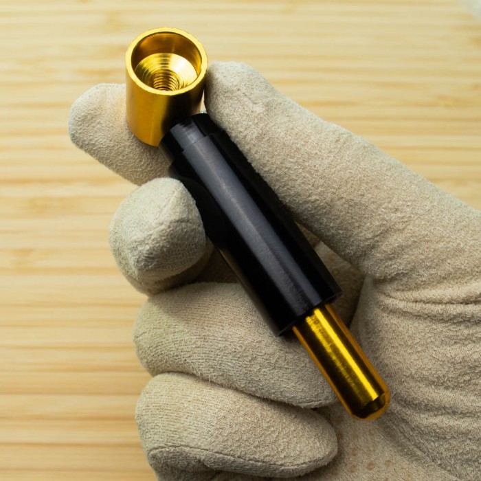 Трубка для куріння Батарейка Gold з маскуванням під брелок