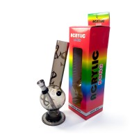 Бонг акриловий Money 420 висота 20см Чорний для куріння марихуани