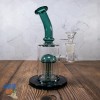 Бонг для курения Medusa Green 18см с 8 рукавным перколятором