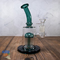 Бонг для куріння Medusa Green 18см з 8 рукавним перколятором