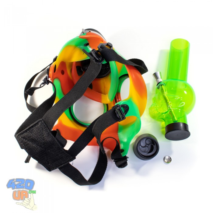 Курительный Бонг маска Противогаз Crazy Mask 420