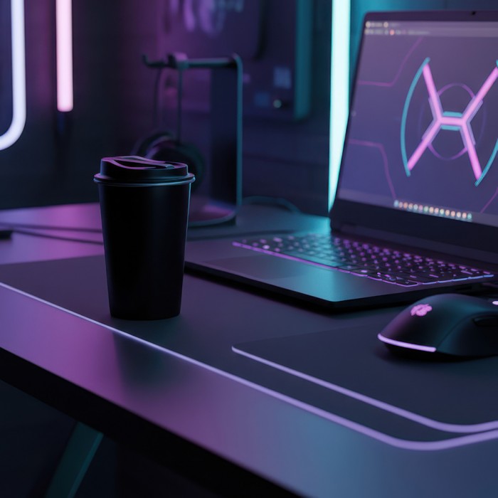 Стелс Бонг для курения Термокружка Черный