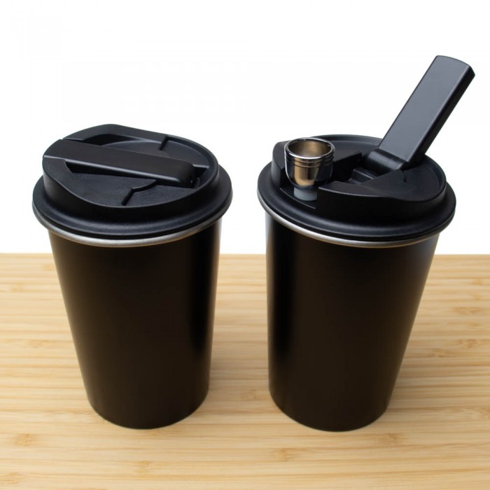 Стелс Бонг для курения Термокружка Черный