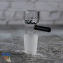 Стеклянная чаша для бонга 18,8 мм с встроенной черной сеткой и ручкой
