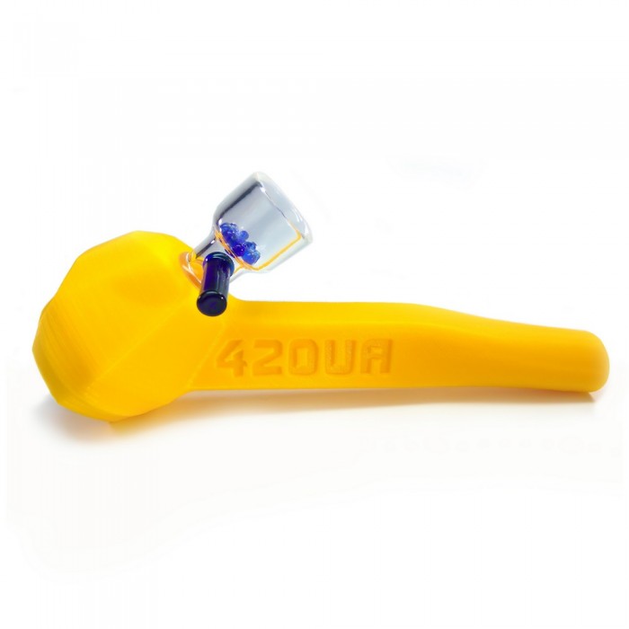 Курильна трубка бонг 2 в 1 Easy Stoner 420UA Yellow