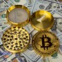Гриндер с гравировкой Bitcoin диаметром 63мм 4 части