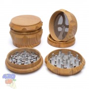 Гриндер для трав Wood 420 светлое дерево Крешер с металлическими ножами