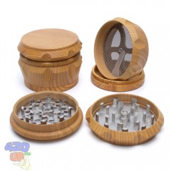 Гриндер для трав Wood 420 светлое дерево Крешер с металлическими ножами