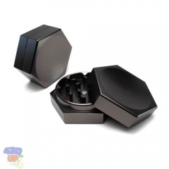 Гріндер Hexa Gun Black 55мм Шестигранник подрібнювач для тютюну