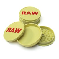Гриндер RAW Magnetic №1 60мм для измельчения сухих трав (Желтый хаки)