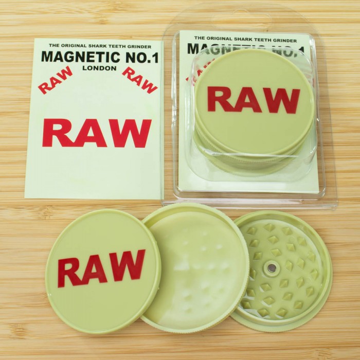Гріндер RAW Magnetic No.1 60мм для трав, жовтий хакі