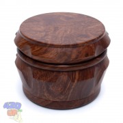 Измельчитель для табака Wood 420 темное дерево Гриндер с ножами из металла