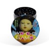 Большой крешер 63мм Weed Game 4 части Черный гриндер для травки