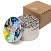 Крешер 63мм Хром Rick and Morty Раскрой глаза для медицинской марихуаны