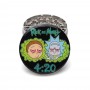 Металлический гриндер 63мм Rick and Morty 4:20 Серебро