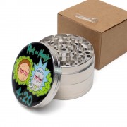 Металлический гриндер 63мм Rick and Morty 420 для медицинской конопли