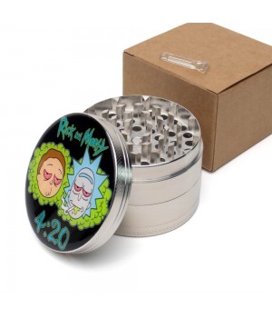 Металлический гриндер 63мм Rick and Morty 420 для медицинской конопли