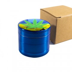 Крешер для шш Legalize UA 40 мм Синий с травкой 4 металлические части