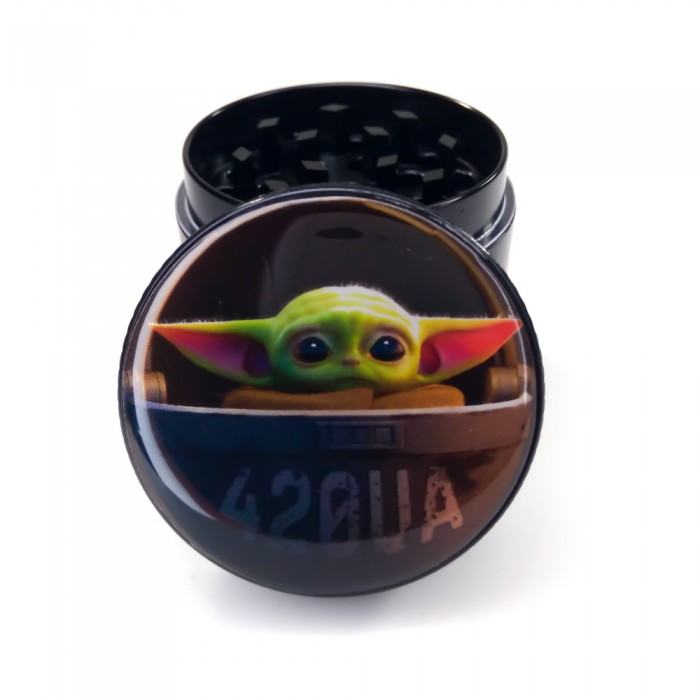 Металлический гриндер Baby Yoda 40мм из Мандалорец Металлический гриндер Baby Yoda 40мм из Мандалорец