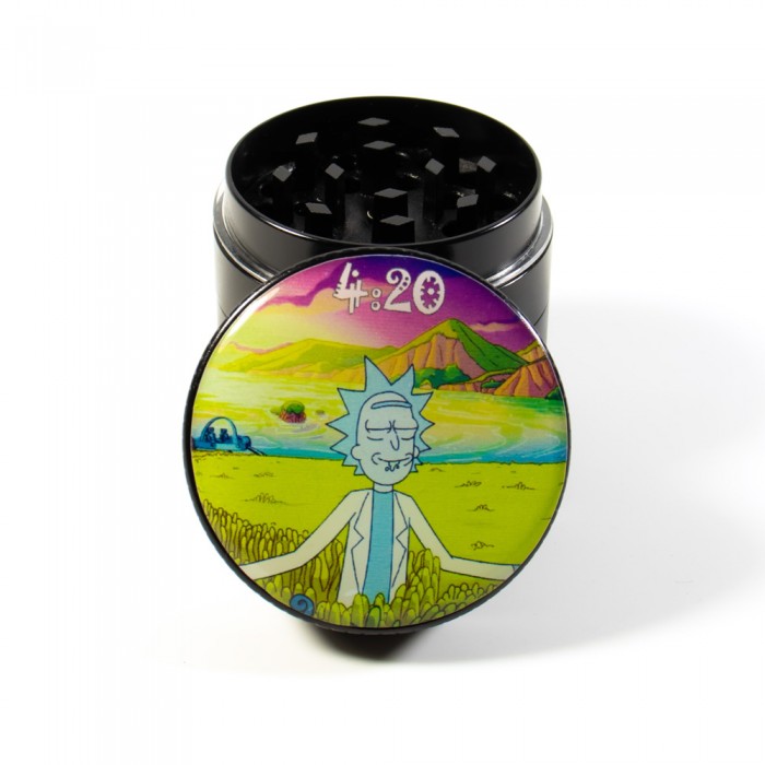 Портативный гриндер 40 мм Rick and Morty Relax 420 Чёрный