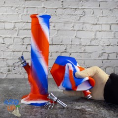 Гибкий Силиконовый Бонг Americano 23 см водный для курения шишек