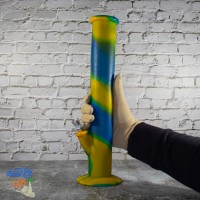 Неубиваемый мягкий 35см Бонг из силикона с металлической чашей для курения