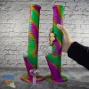 Силиконовый гибкий бонг 35см с стеклянной чашей для курения