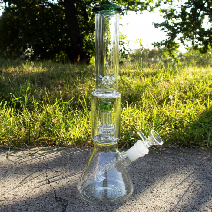 Бонг скляний для куріння Beaker Dome Matrix 32 см Green