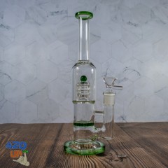 Бонг скляний Green Flow 26 см з барабанним та Honeycomb перколяторами
