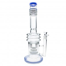 Бонг скляний Honeycomb Tower 45см Blue indigo