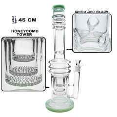 Бонг скляний Honeycomb Tower 45см Green