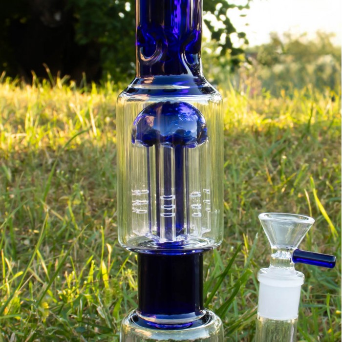 Бонг скляний для куріння Matrix 34 см Blue