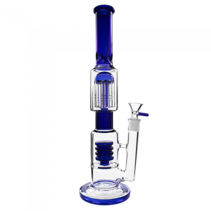 Бонг скляний для куріння Matrix 34 см Blue