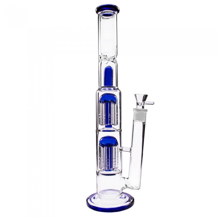 Скляний бонг для куріння Pushka bomba 38 см Blue