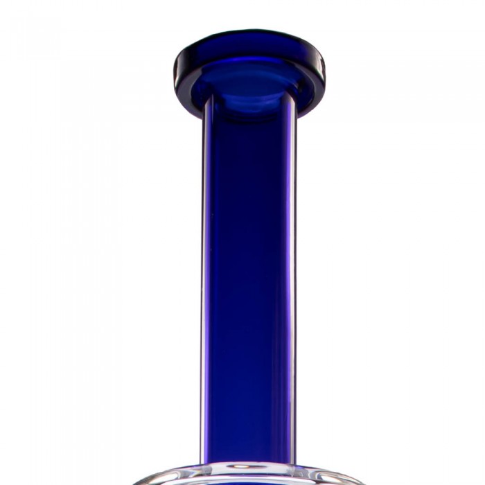 Бонг скляний Triple Tree 35 см Blue (Три деревоподібні перколятори)