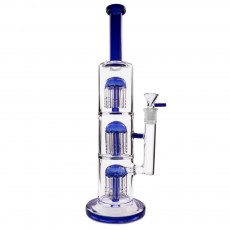 Скляний бонг Triple Tree 35 см Blue