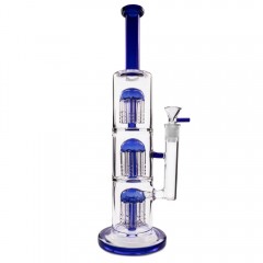 Скляний бонг Triple Tree 35 см Blue